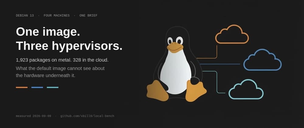 Cover image for Four Debian 13 Boxes, One Brief: 1,923 Packages on Metal, 328 in the Cloud